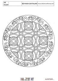 Mandala boyama sayfaları